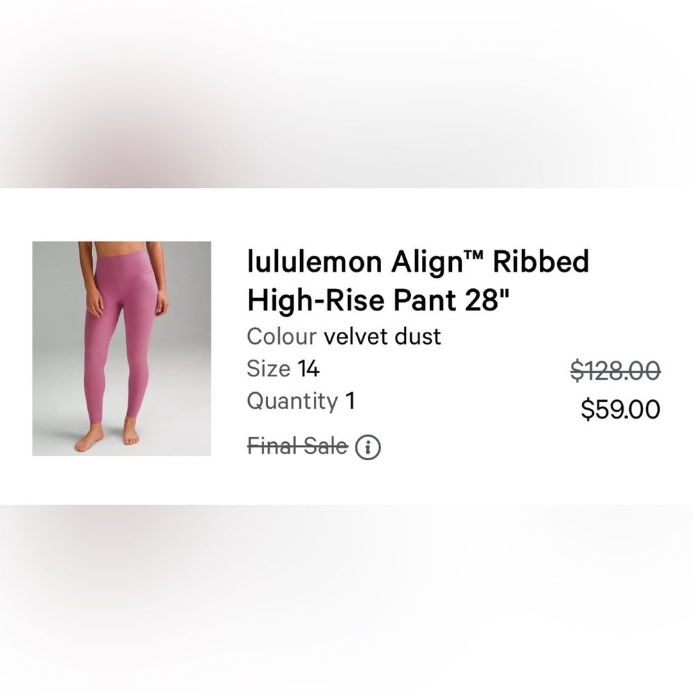 Lululemon Align High Rise 28”